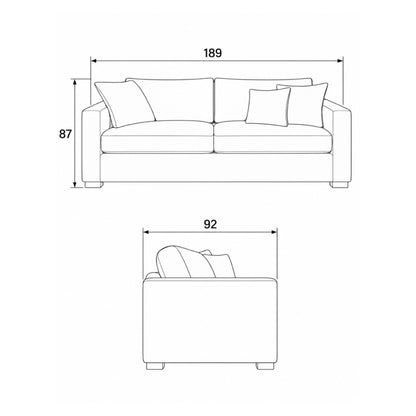 Set de sala Atessa con banca - Beige