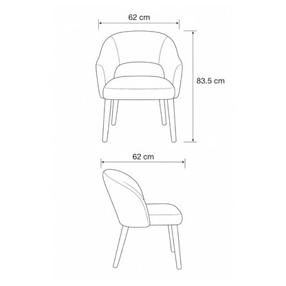 Silla de comedor Berna - Gris claro