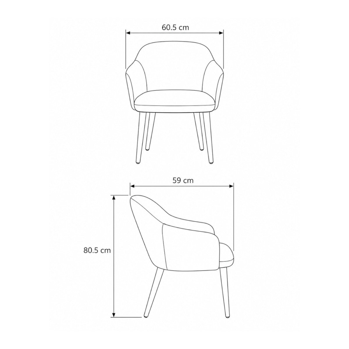 Silla Bremen tapizada - Beige