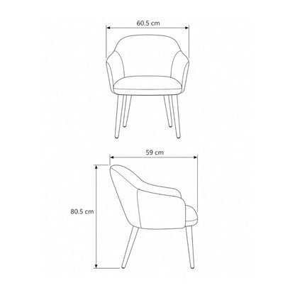 Silla Bremen tapizada - Beige
