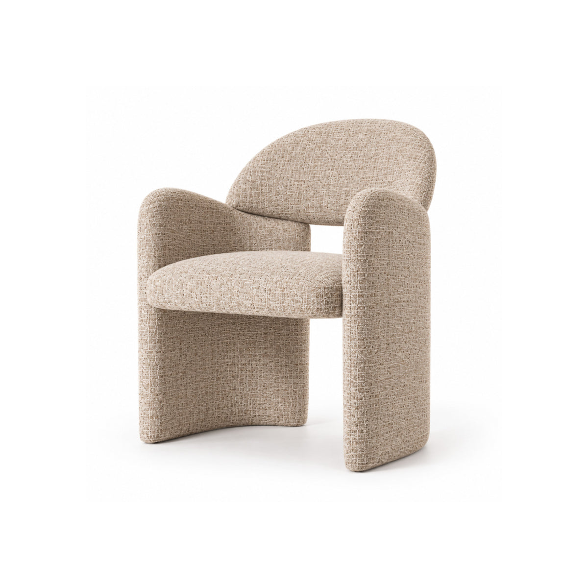 Silla de comedor tapizada Lugo - Beige