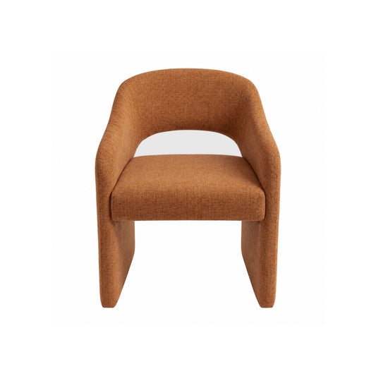 Silla de comedor tapizada Parma - Terracota