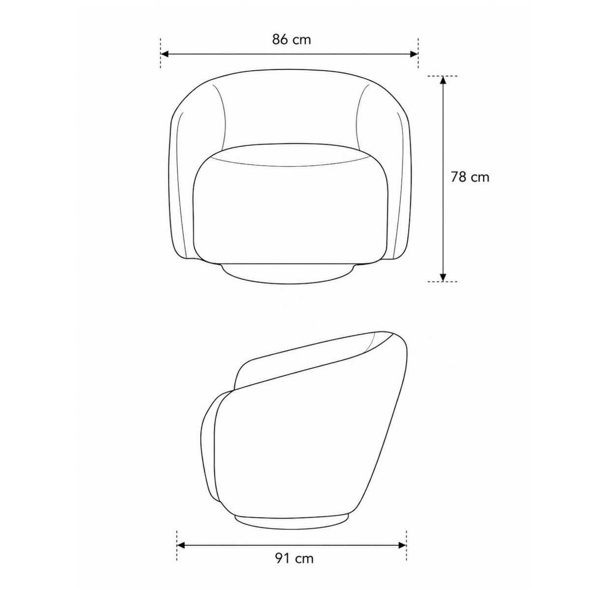Set de 2 sillones giratorios Tonal
