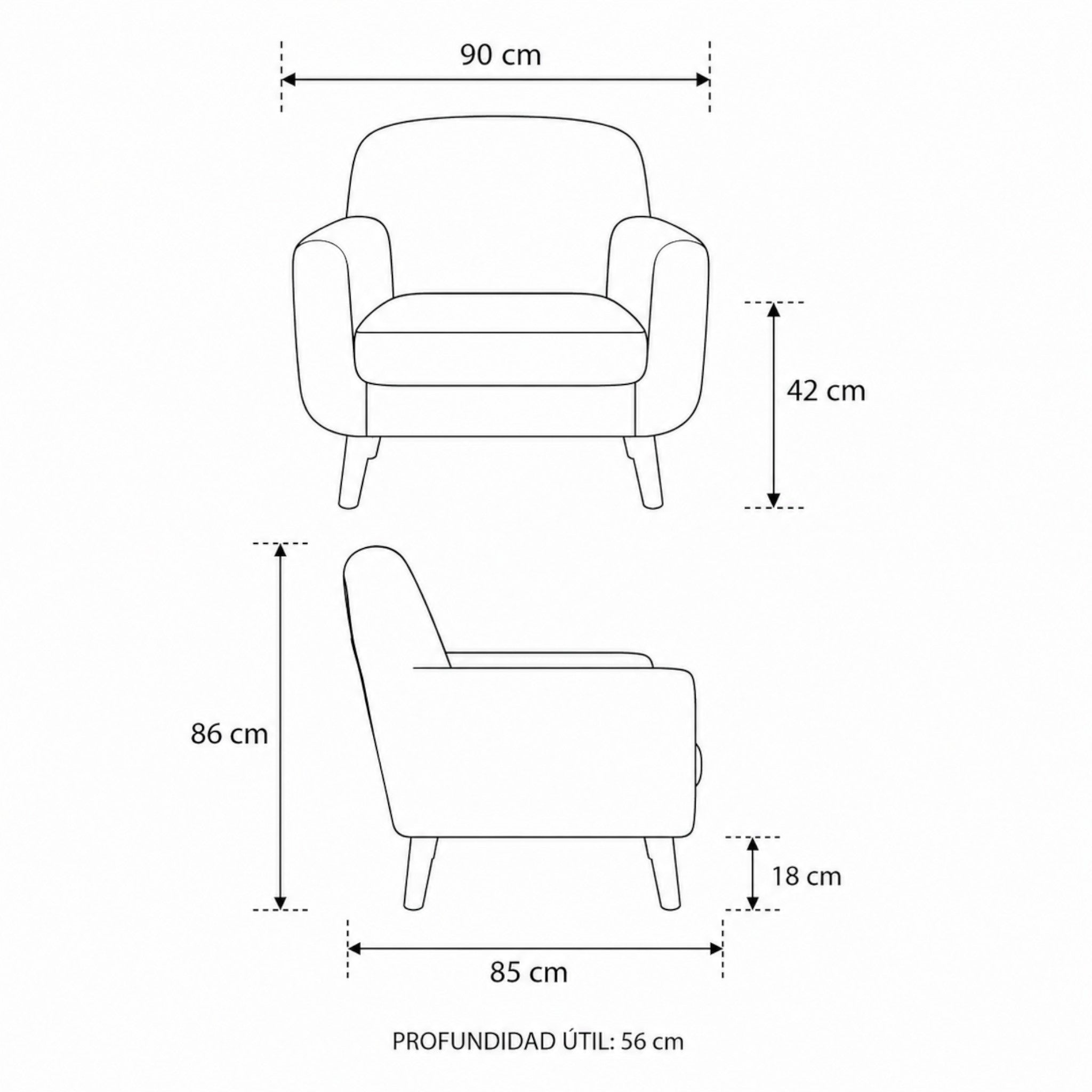 Sillón Verona - Boucle Blanco