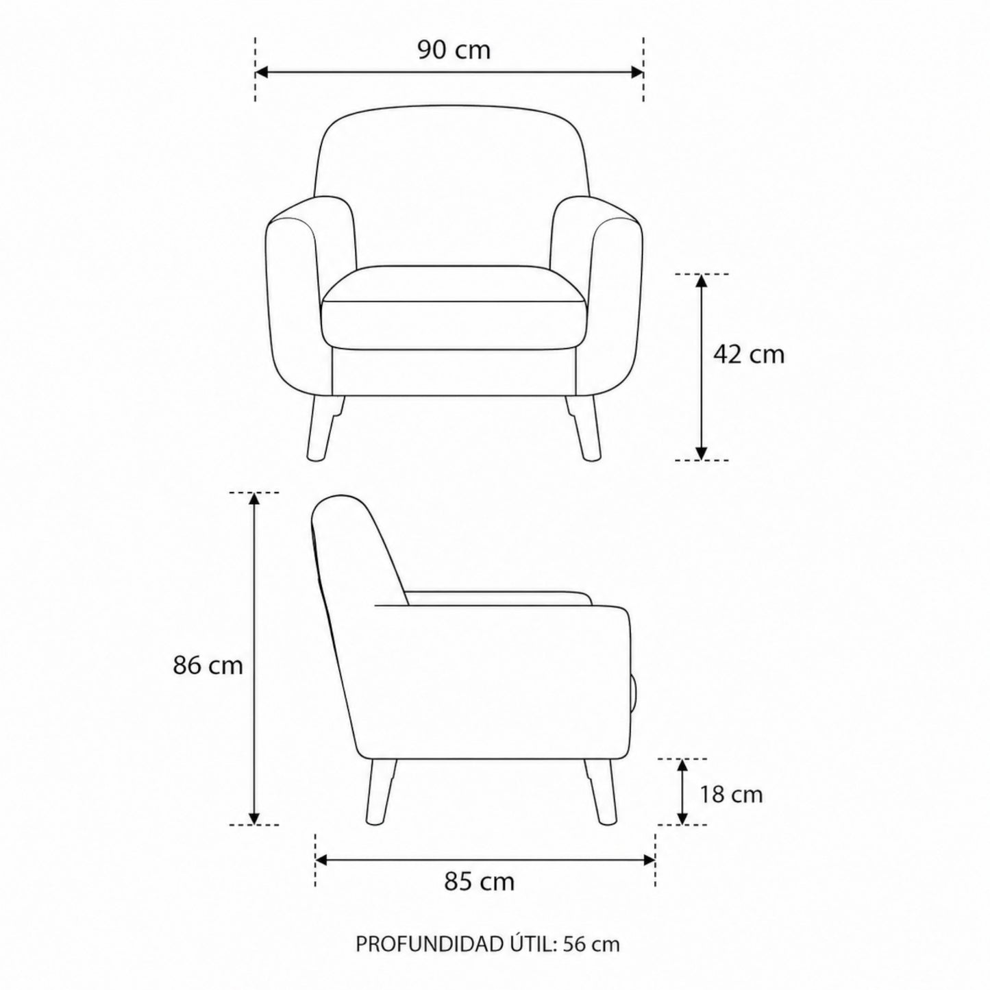 Sillón Verona - Boucle Blanco