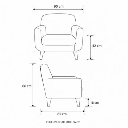 Sillón Verona - Boucle Blanco