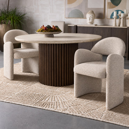 Silla de comedor tapizada Lugo - Beige